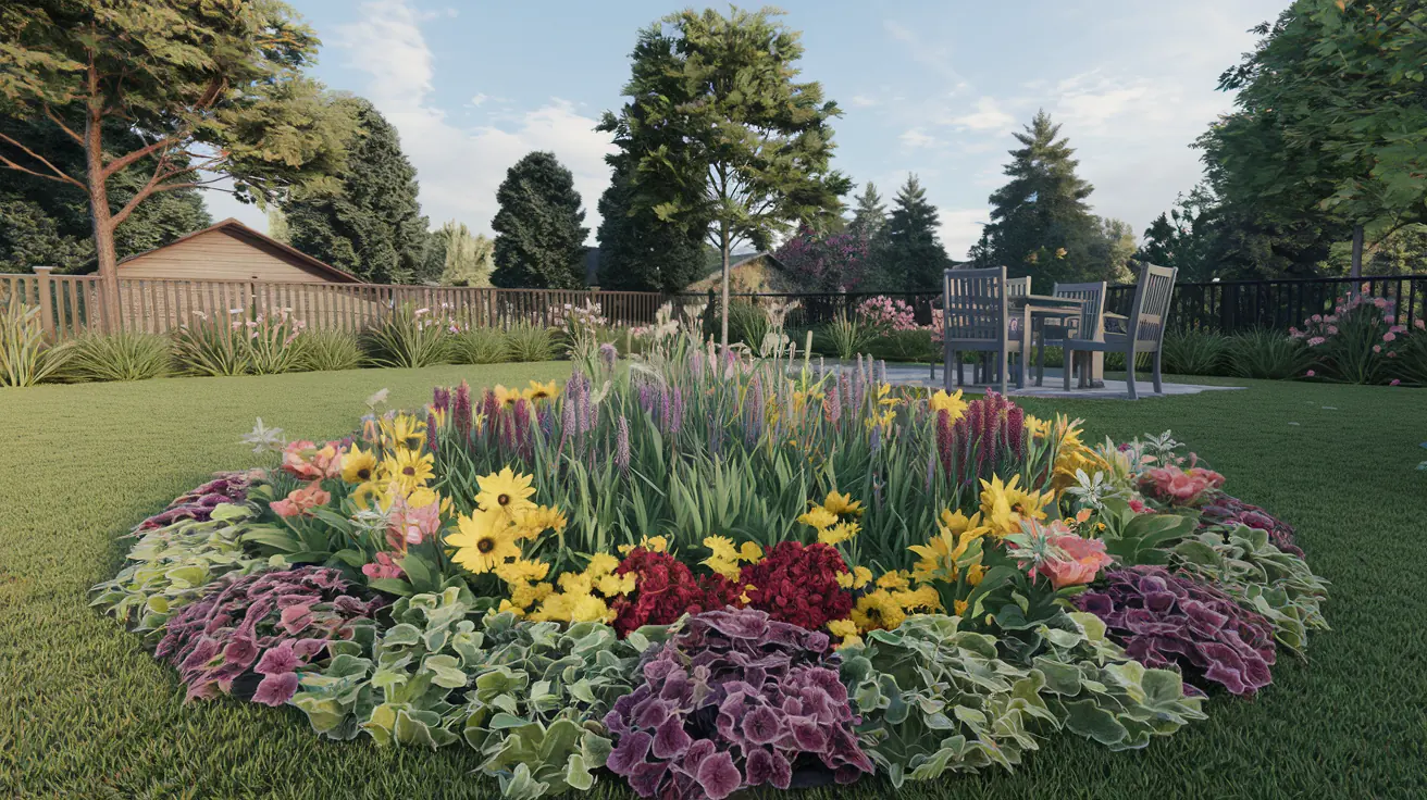Seasonal flower bed installation
