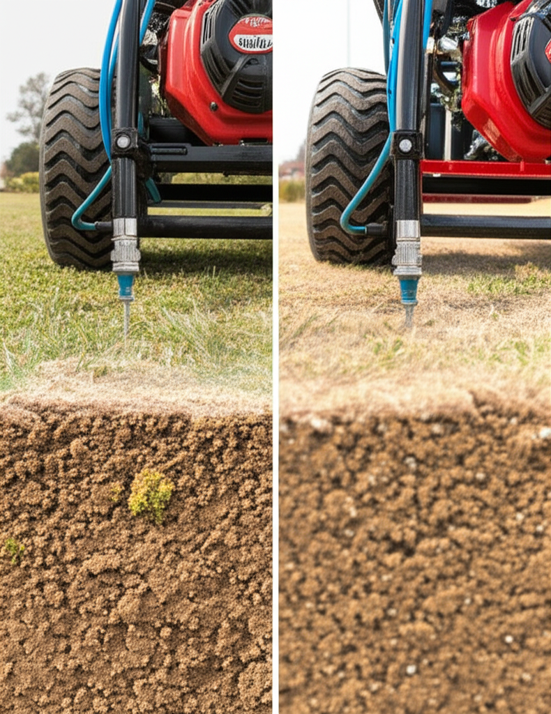 Soil Injection vs Core Aeration: Fixing Compacted Clay Soil in Dallas-Fort Worth (DFW)